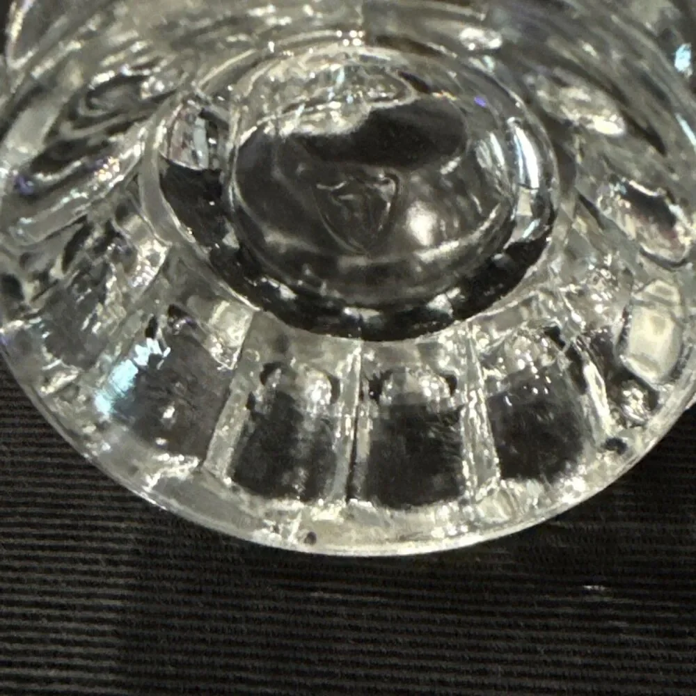 VTG Lot of 6 Federal Glass Mini Clear Beer Shot Glasses Mugs Toothpick Holders
